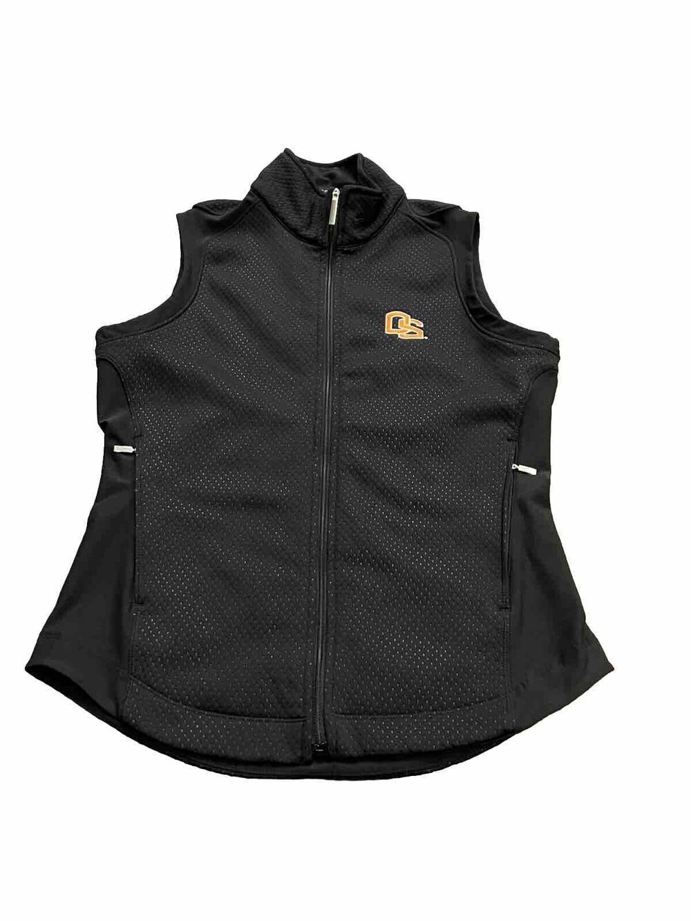 Nike Golf Womens Black NCAA Oregon State Beavers Therma Fit Full Zip Vest Size S